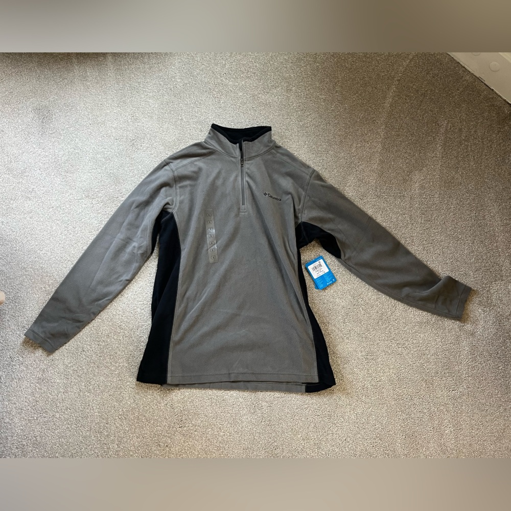 Columbia Gray and Black Quarter-Zip Pullover